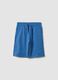 Boys' blue pure cotton shorts, comfort fit_3
