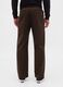 Brown Stretch Wool Blend Trousers_2