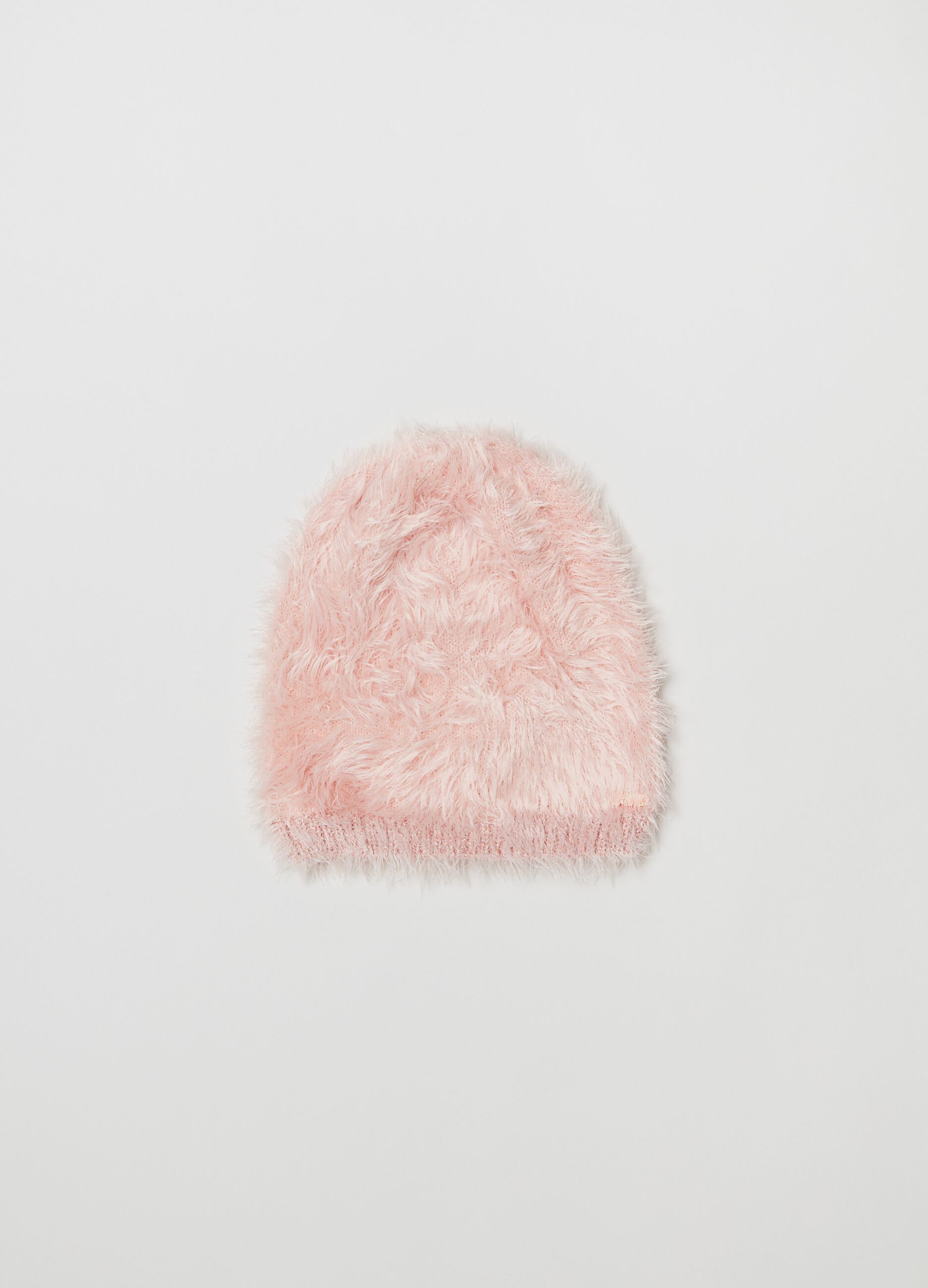OVS KIDS Girl's Pink Hat in furry yarn with lurex