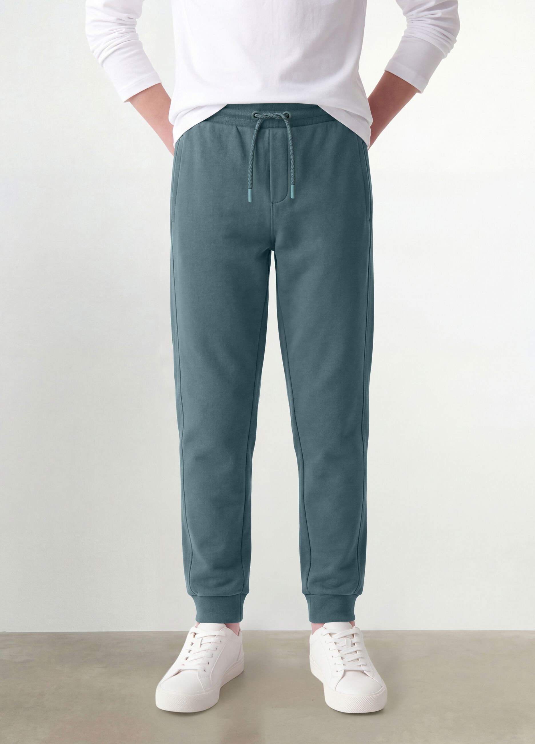 Blaue Jogginghose aus Bio-Baumwolle