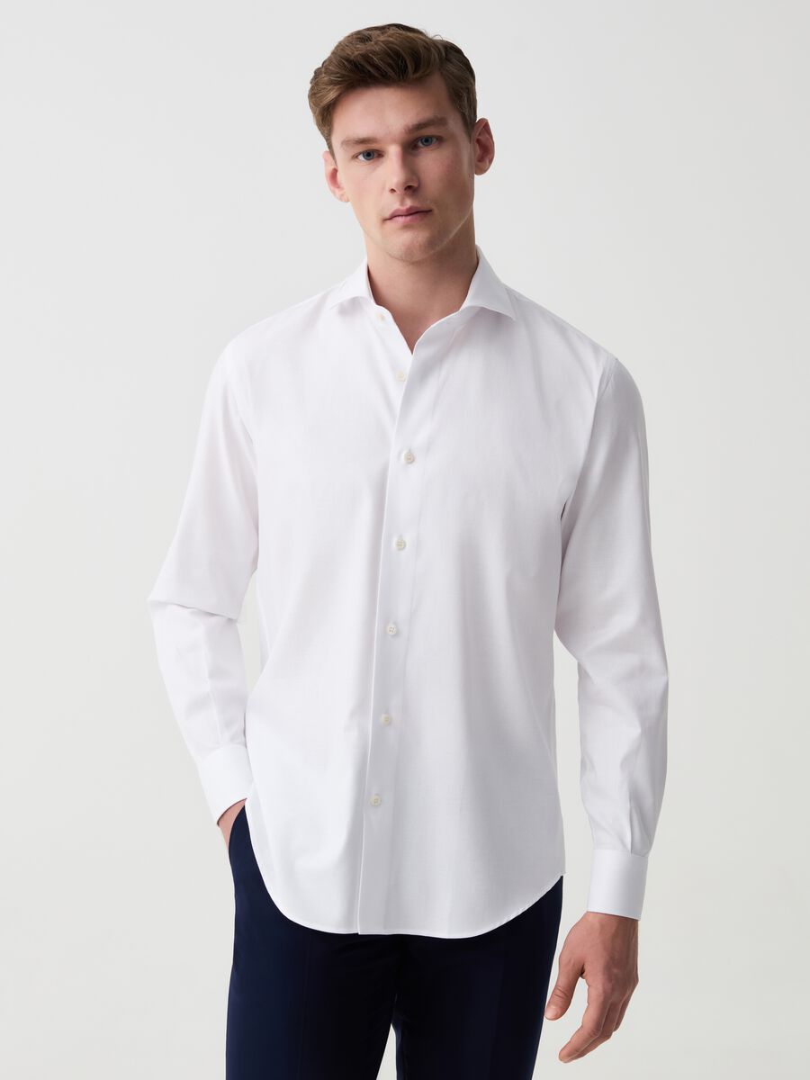 Regular-fit shirt in easy-iron cotton_1
