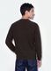 Brauner Pullover aus reiner Baumwolle mit Polokragen, Over-Fit_3
