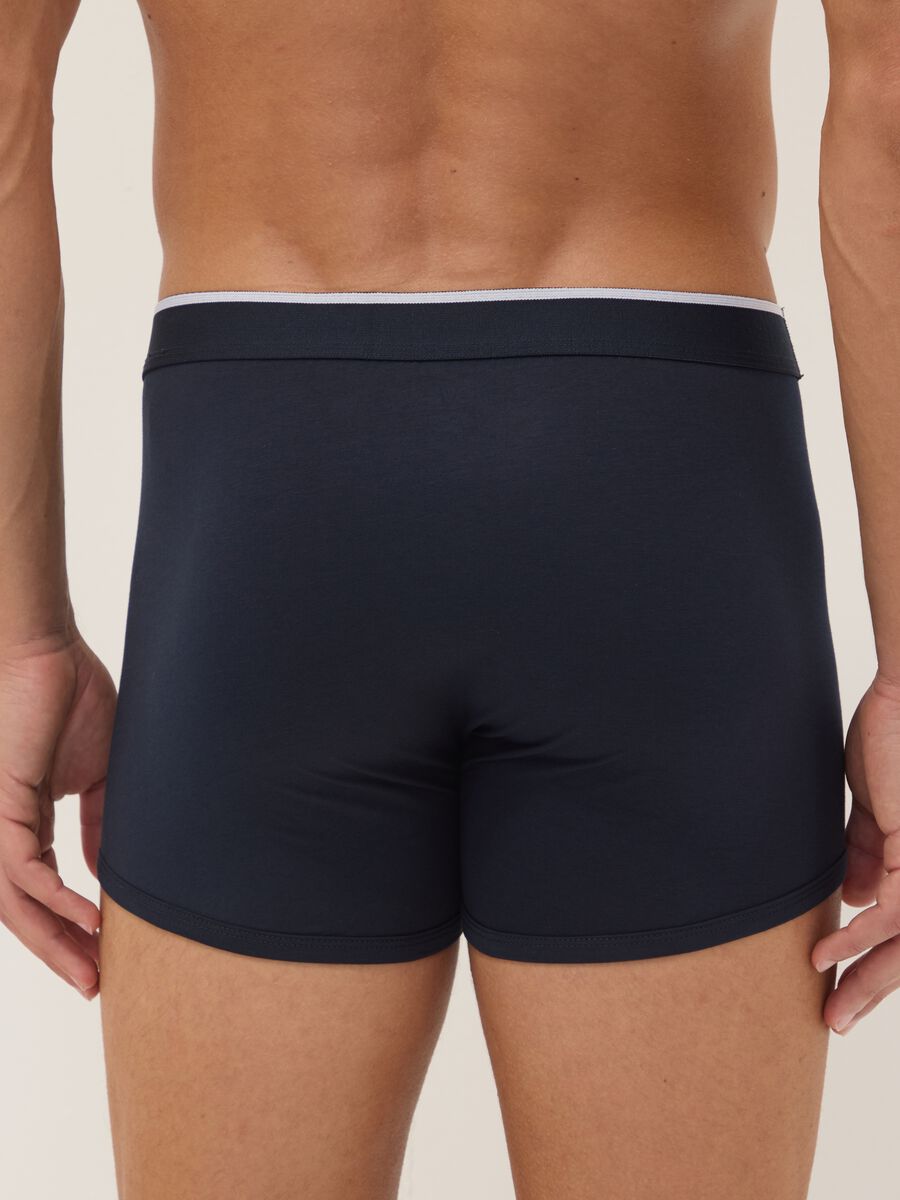 Pack de 2 boxers azuis em algod&atilde;o Supima el&aacute;stico_2