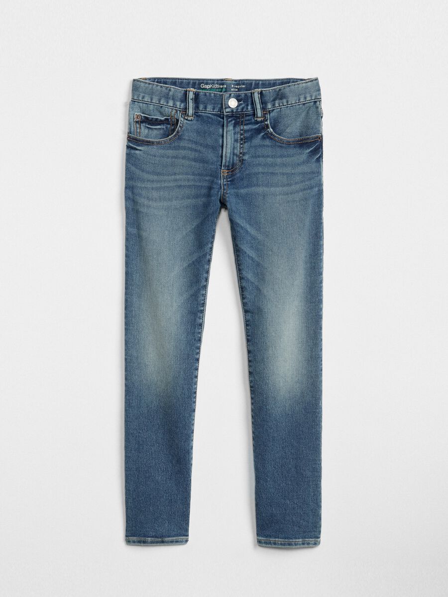 Jeans slim fit con scoloriture_0