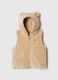 Sherpa gilet with hood and teddy bear embroidery_0