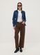 Blue slim-fit stretch cotton denim shirt_1