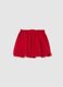 Regular fit red balloon skirt for girls with bow_1