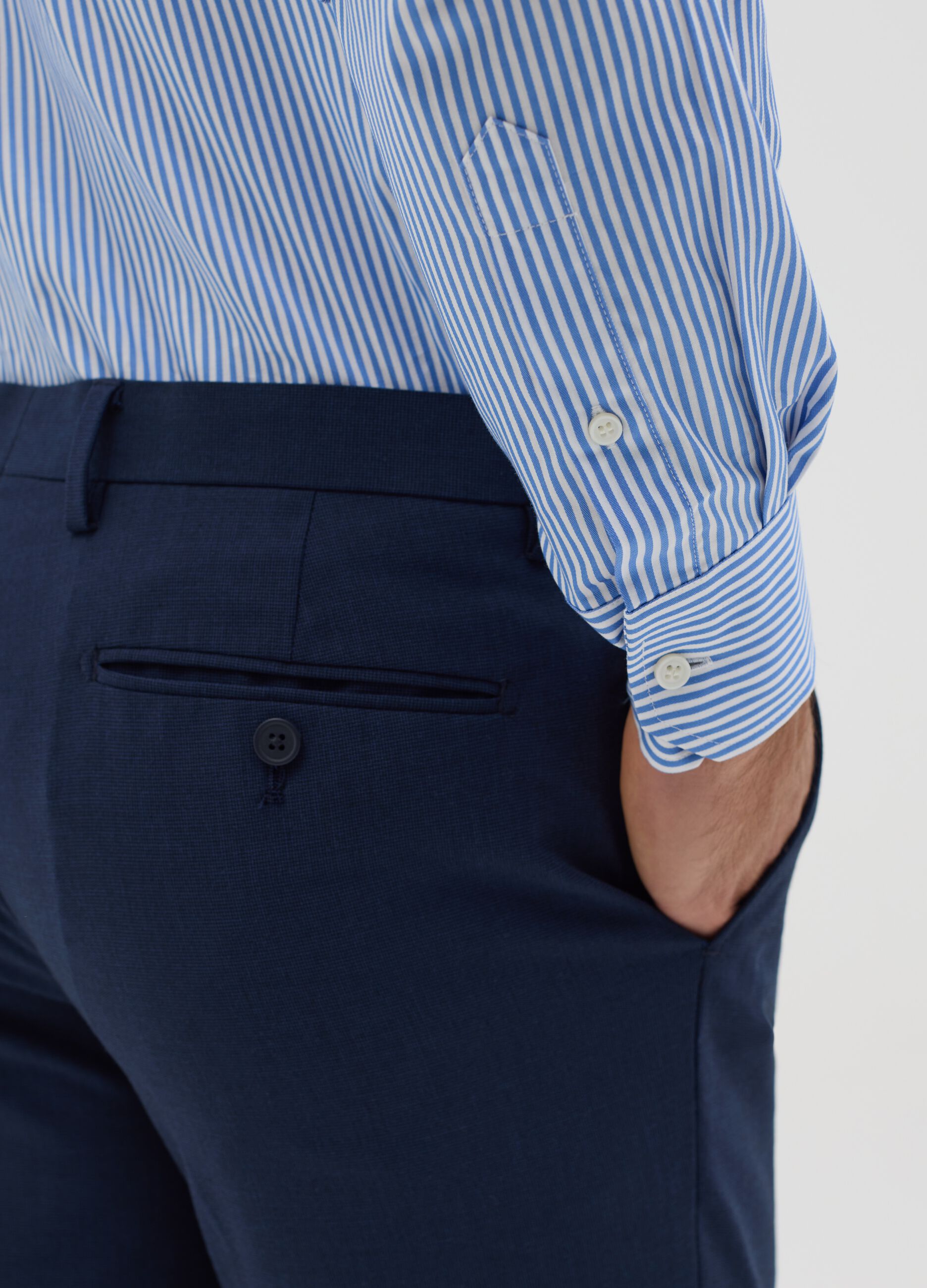 Regular-fit striped easy-iron shirt