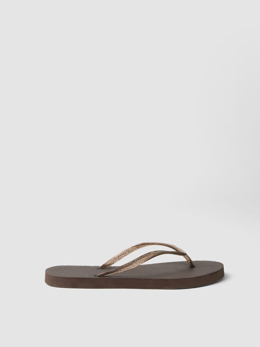 Braune Zehentrenner mit transparenten Riemen_0