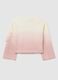 White and pink dip-dye sweatshirt with glitter logo print_1