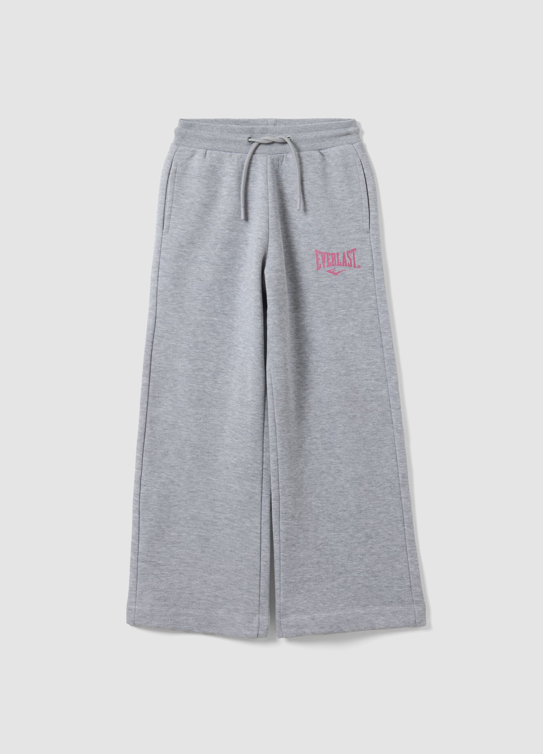 Graue Regular-Fit Jogginghose aus Baumwollmix f&uuml;r M&auml;dchen