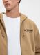 Beige hoodie with full zip_2
