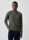 Green long-sleeve stretch cotton top with GAP logo_0