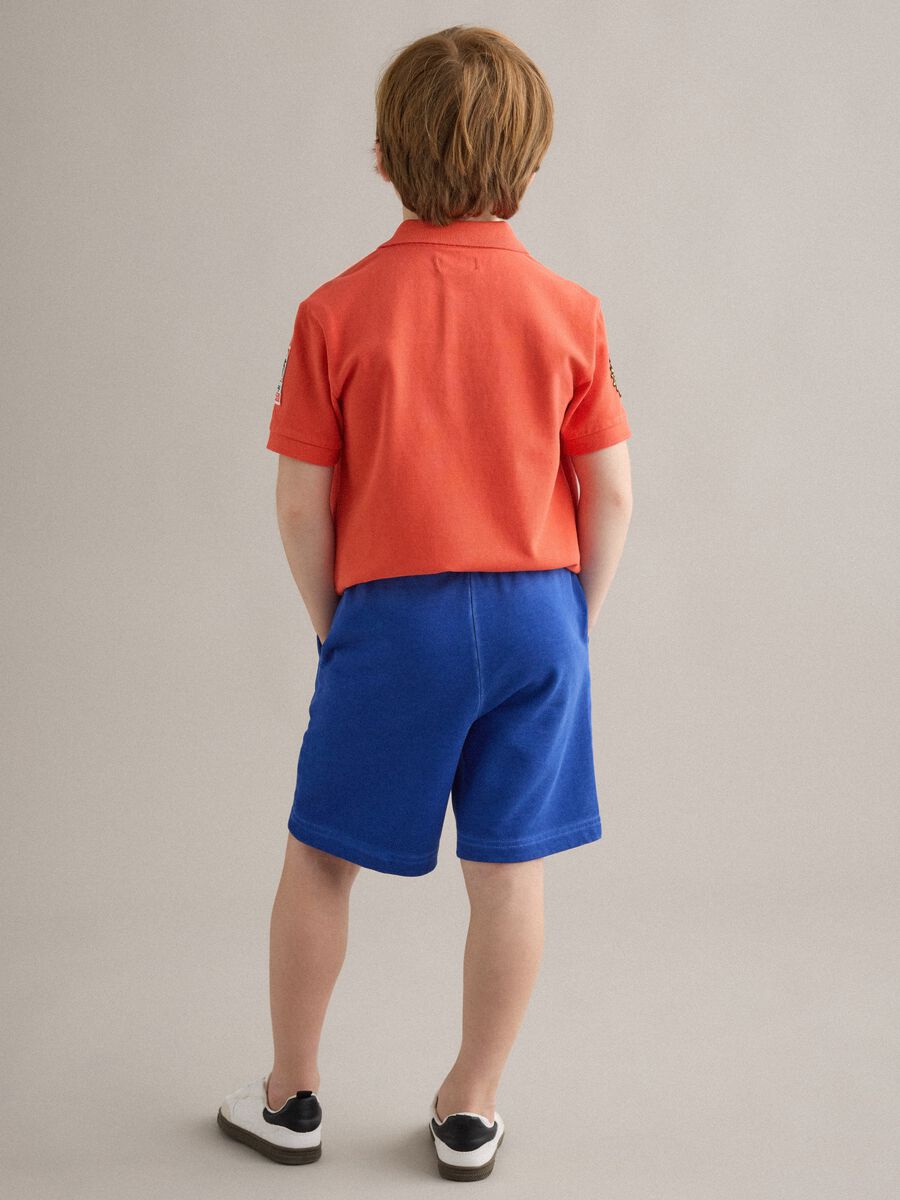 Boys&rsquo; blue 100% cotton cargo shorts &ndash; baggy fit_1