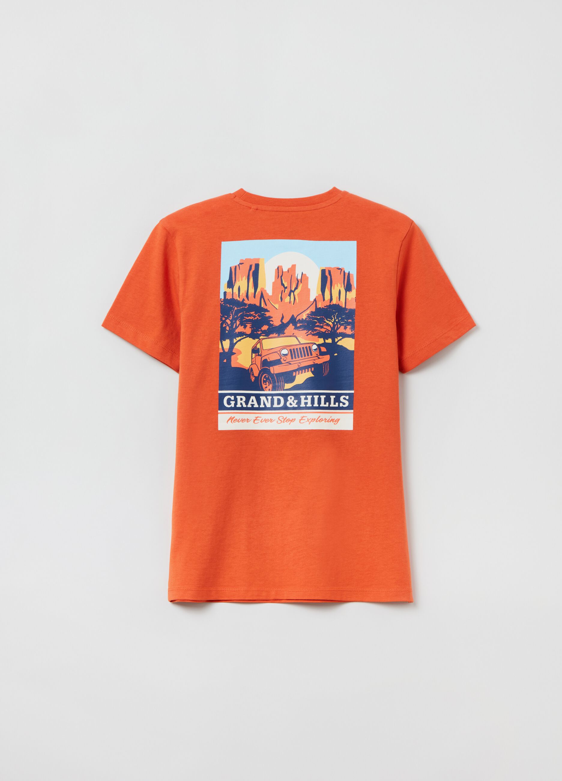 Cotton T-shirt with Grand Canyon print