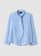 Pure cotton light blue regular fit shirt with bow collar_4