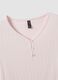 Pink stretch viscose pyjama T-shirt with V-neck_6
