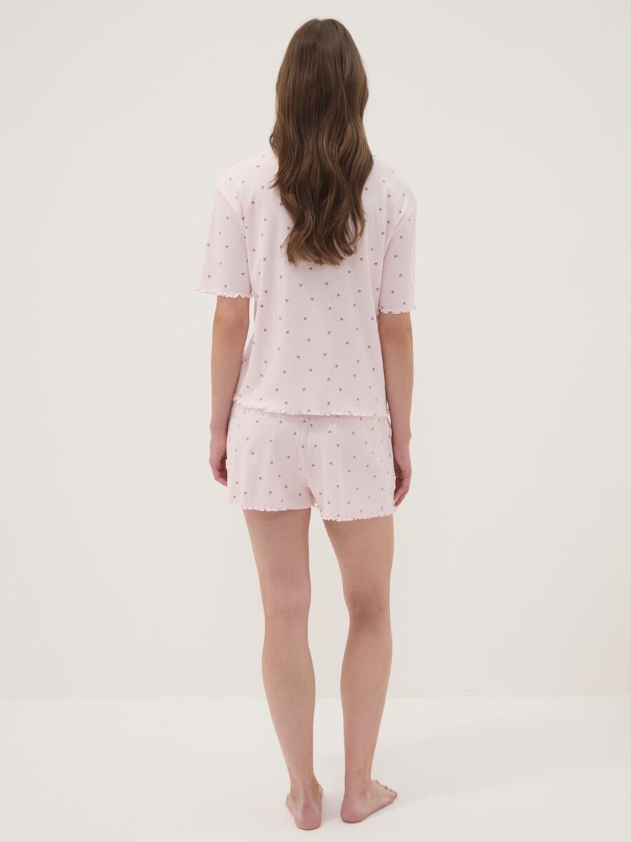 Pink organic cotton heart-print pyjamas_3