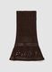 Saia comprida castanha em mistura de algod&atilde;o, corte regular com design em malha_4