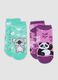 2-pack of short stretch organic cotton socks with panda and koala print_0