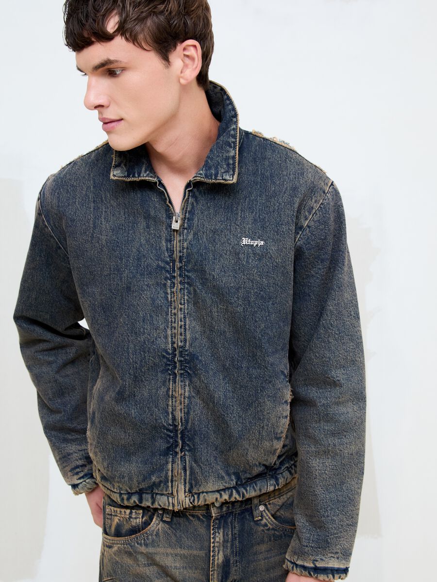 Denim Padded Jacket Vintage Dark Blue_2