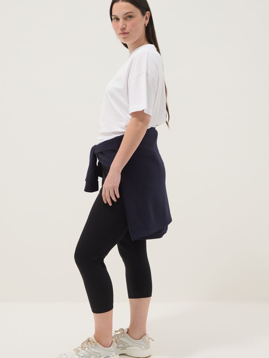 Schwarze Leggings aus Stretch-Baumwolle_3