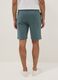 Regular Fit Light Blue Cotton Blend Bermuda Shorts_2
