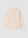 Pink organic cotton T-shirt with winter print_1