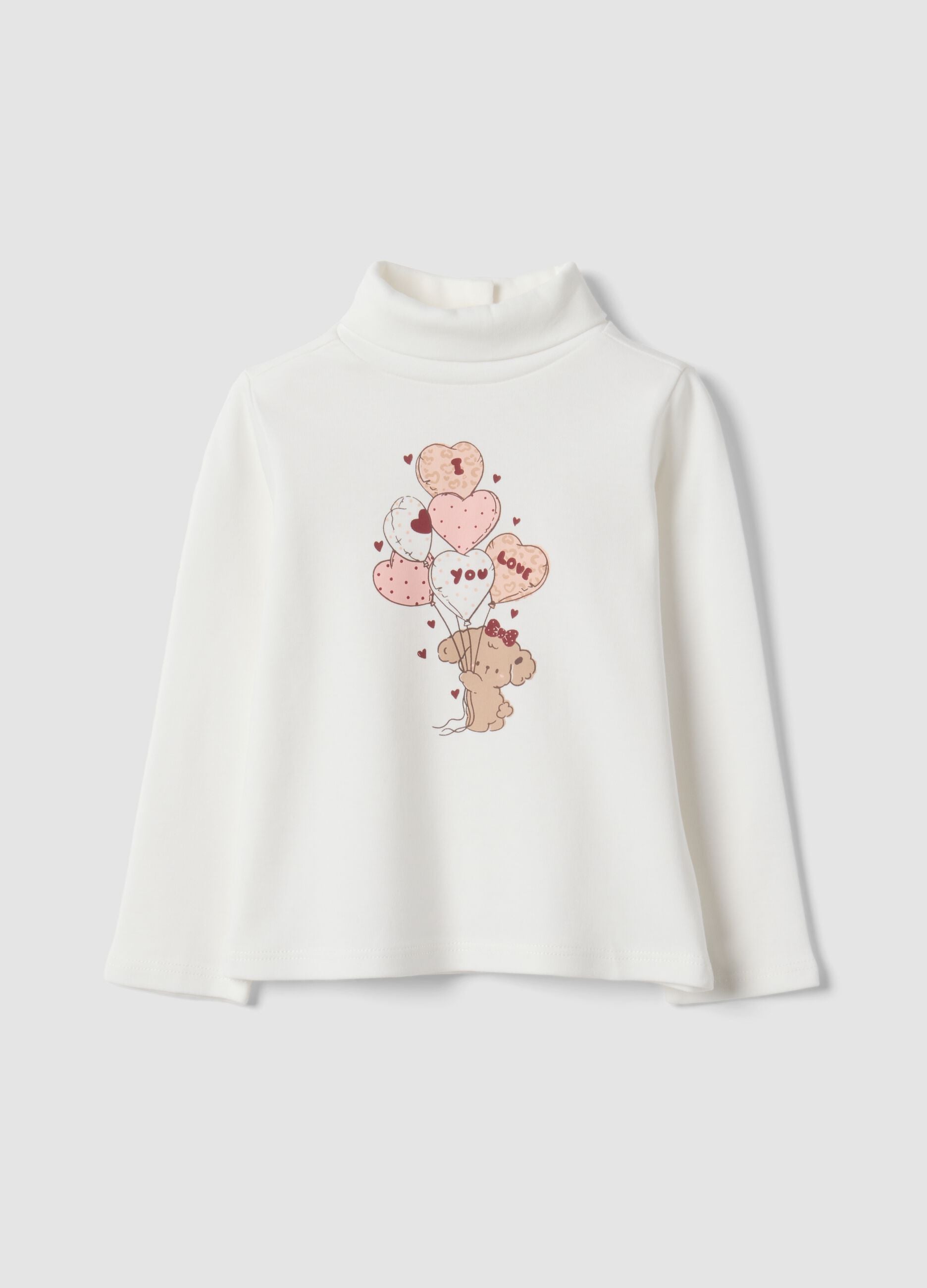 White organic cotton crew-neck top