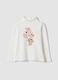 White organic cotton crew-neck top_0