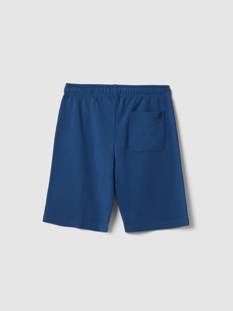 Boy's regular fit blue pure cotton shorts_1