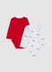 Newborn Multicolour Cotton Bodysuit Twin Pack with Christmas Prints_1