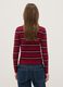 Multicolour Striped Regular Fit Sweater with Polo Collar_2
