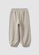 Grey jogger trousers in pure organic cotton for baby boy_1