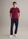 Short sleeve T-shirt in red cotton, linen and silk blend regular fit_1