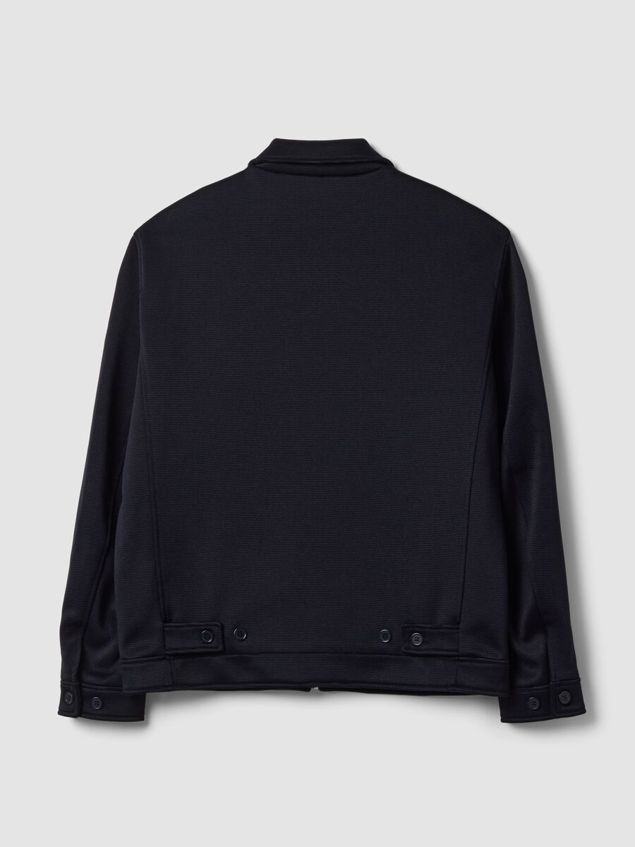Blue padded stretch-fabric jacket_2