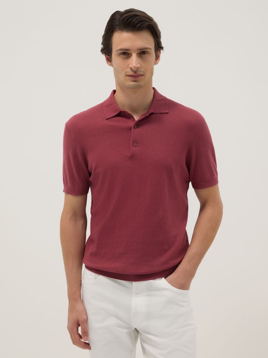 Red pure cotton polo regular fit_1