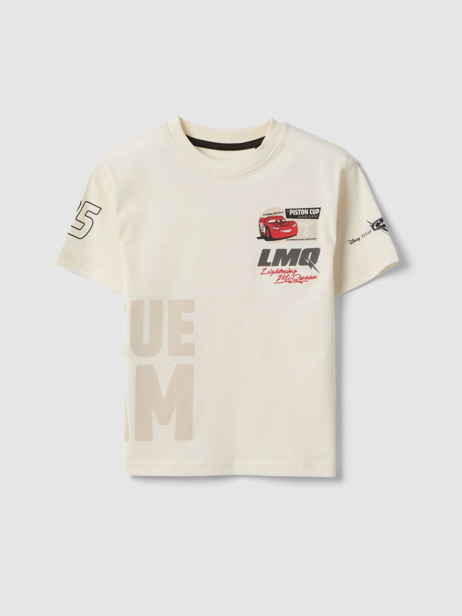 &Lambda;&epsilon;&upsilon;&kappa;ό &pi;&alpha;&iota;&delta;&iota;&kappa;ό T-shirt &alpha;&pi;ό 100% &beta;&alpha;&mu;&beta;ά&kappa;&iota; &mu;&epsilon; &sigma;&tau;ά&mu;&pi;&alpha; Cars, oversized &epsilon;&phi;&alpha;&rho;&mu;&omicron;&gamma;ή_0