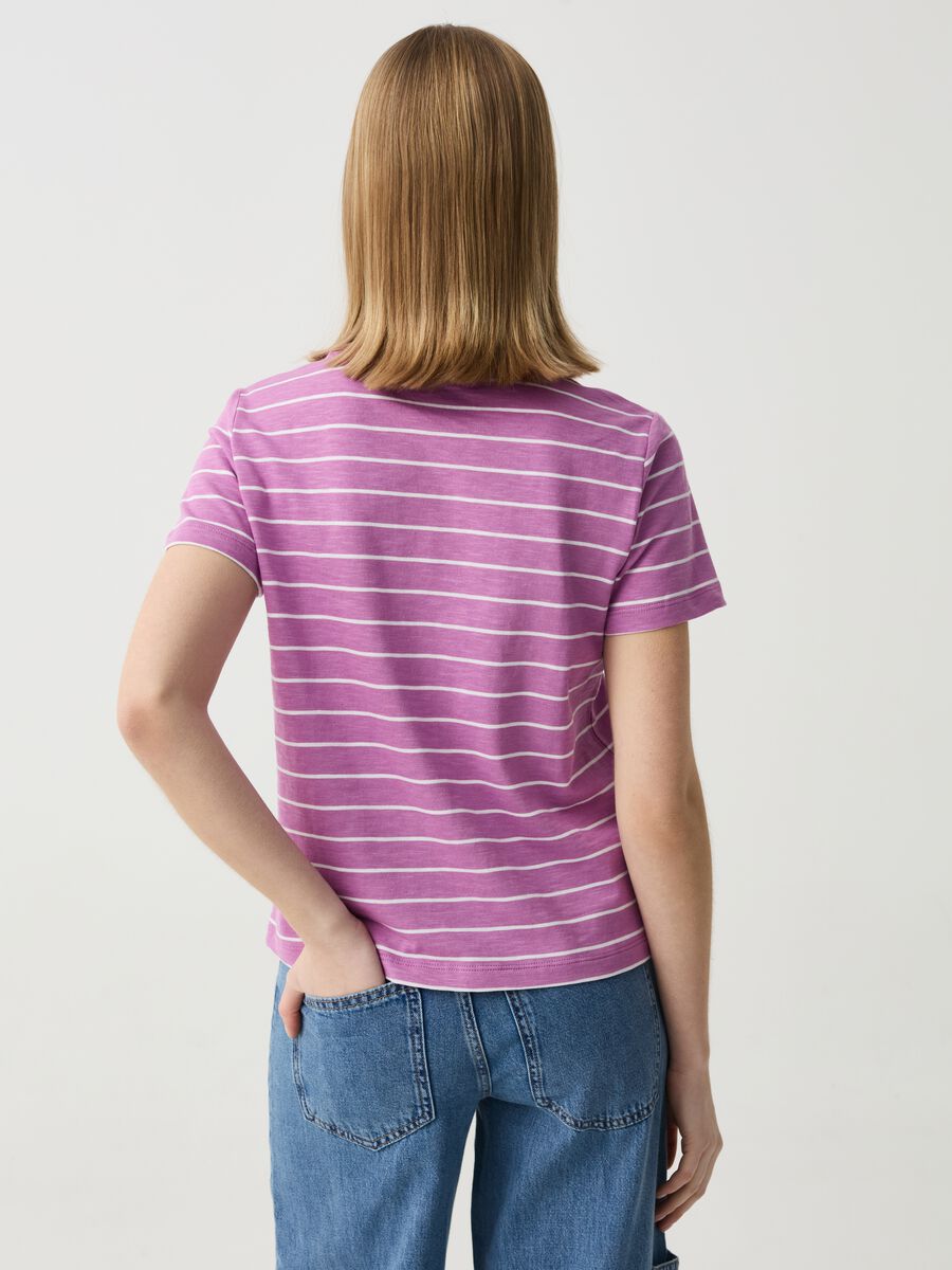 Essential striped mélange cotton T-shirt_1