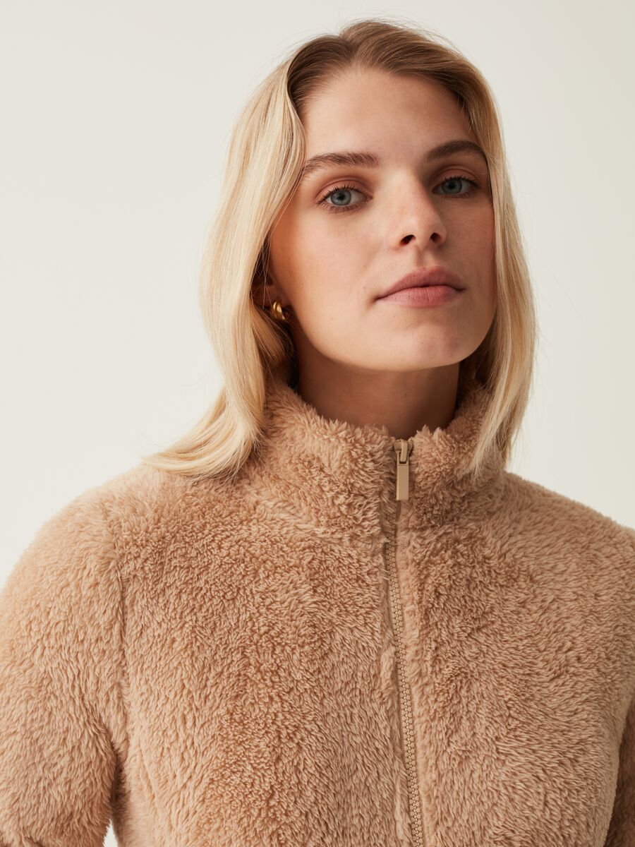 Teddy full-zip with high neck_1
