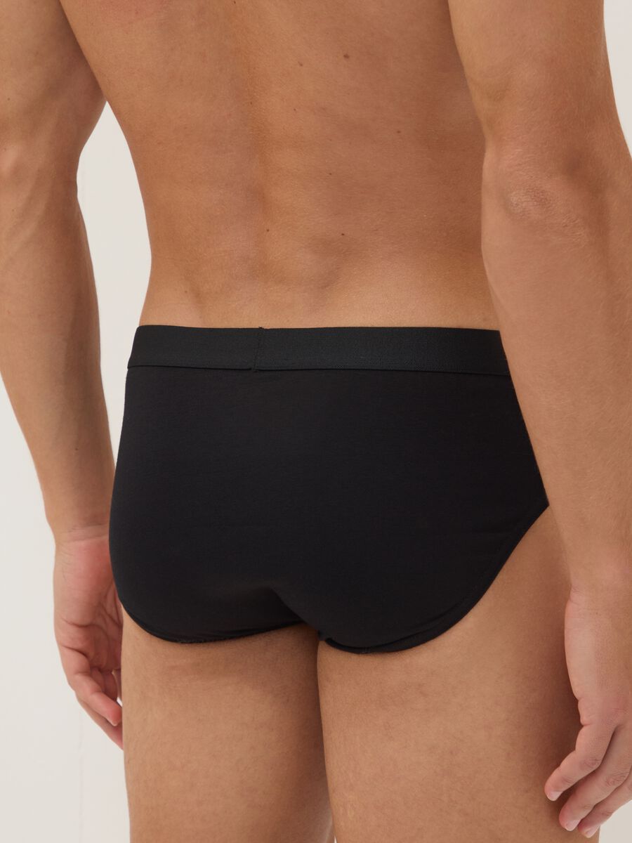 Tripack di slip neri in cotone organico_2