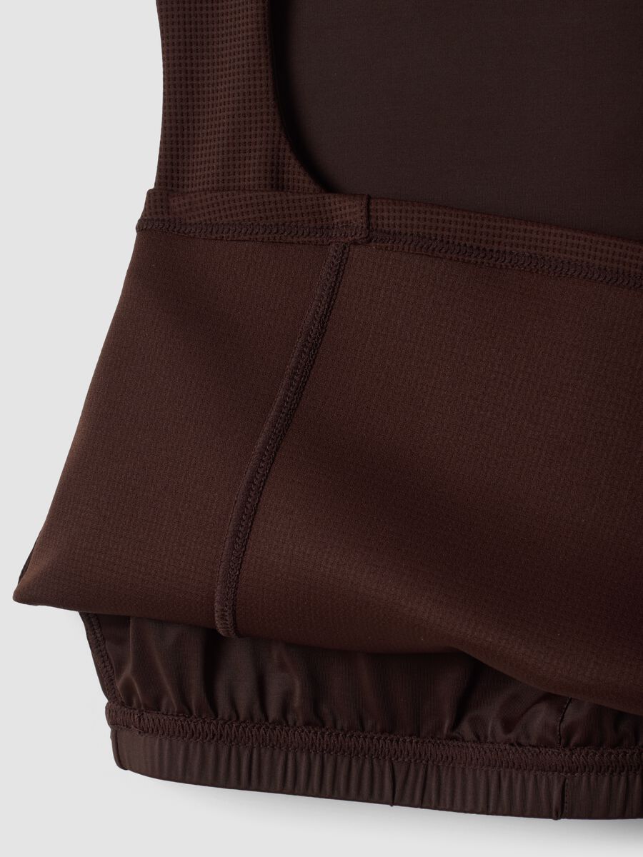 Brown crop top in stretch fabric_9