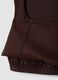 Brown crop top in stretch fabric_9