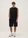 Black Stretch Cotton Bermuda Shorts Regular Fit_0