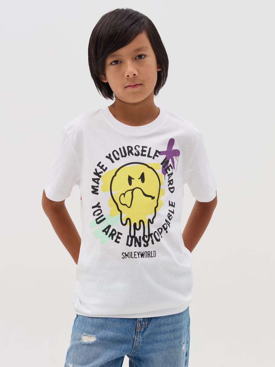 Cotton T-shirt with SMILEYWORLD® print_0