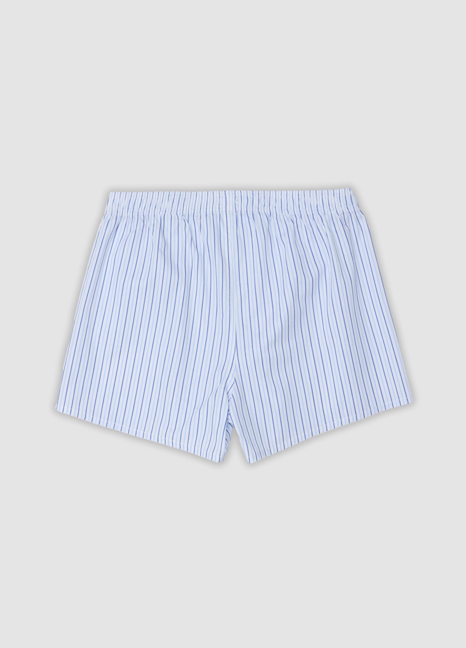 2-pack men&rsquo;s white and light blue boxer shorts in pure organic cotton