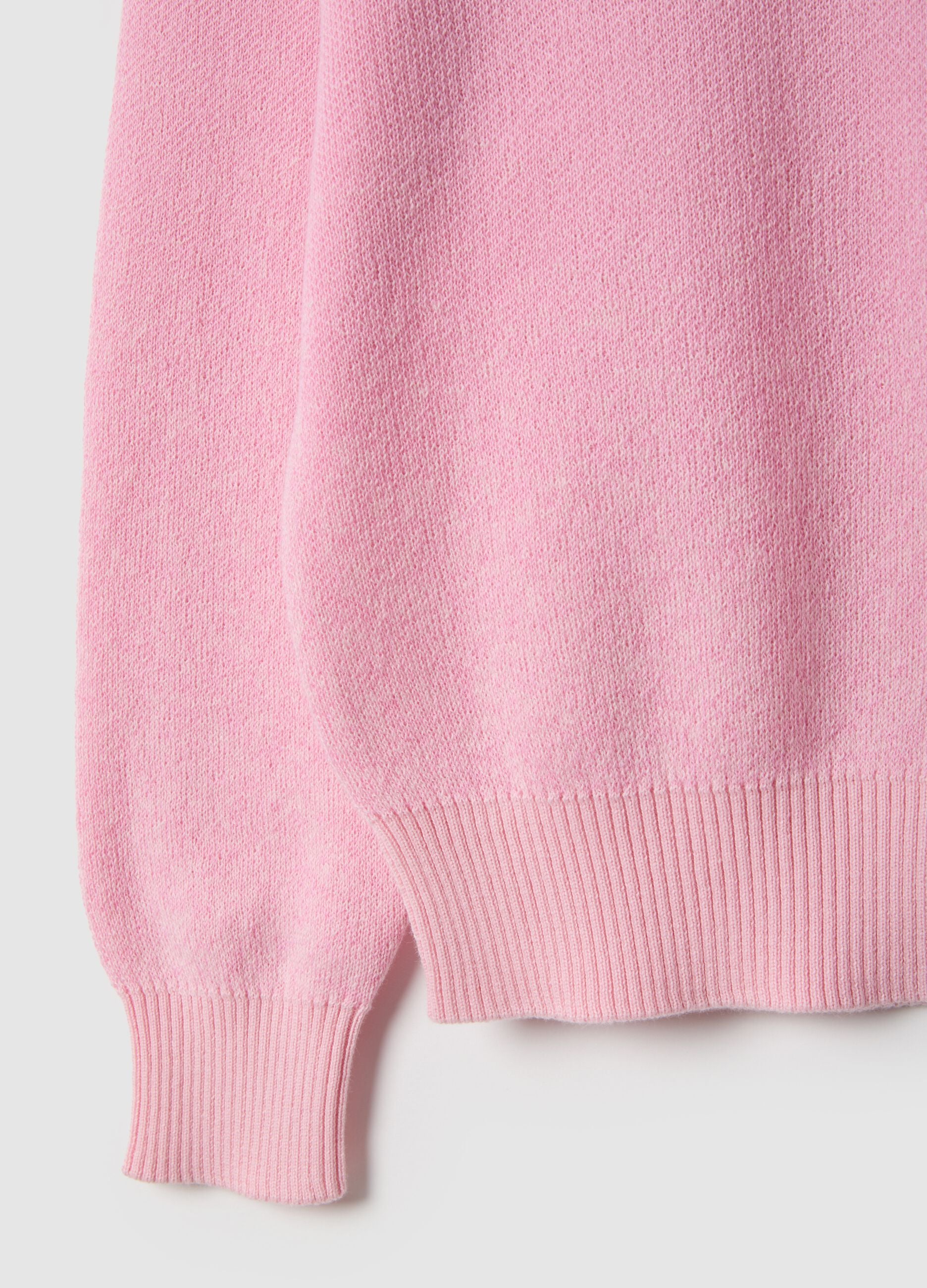 Rosa M&auml;dchenpullover aus reiner Baumwolle im Regular-Fit mit Farbverlauf