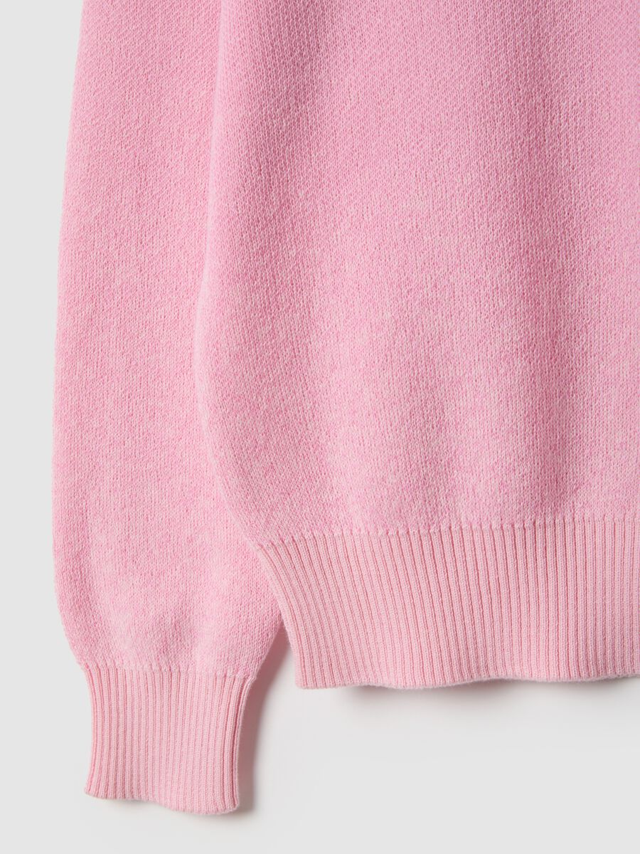 Rosa M&auml;dchenpullover aus reiner Baumwolle im Regular-Fit mit Farbverlauf_3
