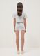 Grey cotton-blend set with T-shirt and shorts_1