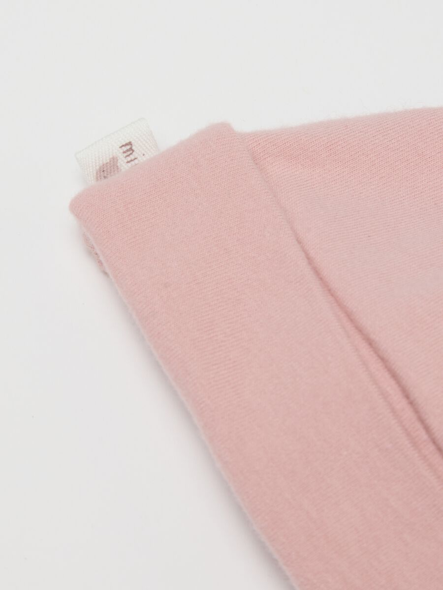 Baby girl's pink hat and booties set in pure cotton, regular fit_1